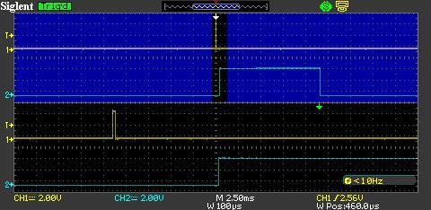 HC-SR04 + Arduino - oscylogram
