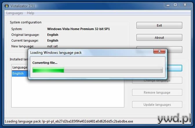 Pakiet lokalizacyjny w Vista HP